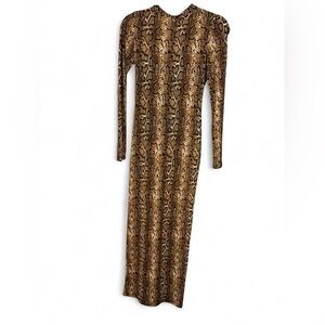 🐍 Naked Wardrobe Brown Snake Print Dress